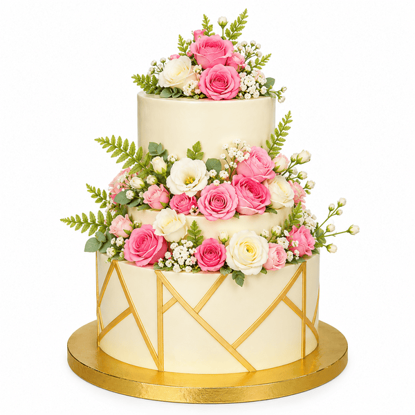 Rose Gold Wedding Cake
