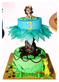Jungle Safari Theme Cake