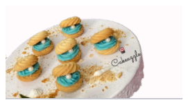 Blue Macaron Celebration Cake
